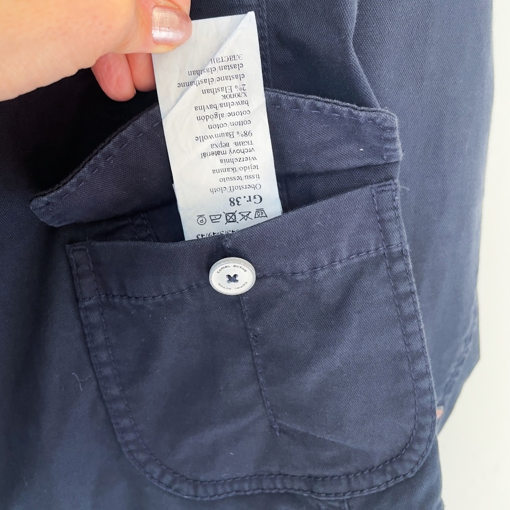 Women's Blazer Jacket by CAMEL ACTIVE Navy Blue Cotton Size EU 38 (Medium) - Picture 12 of 14